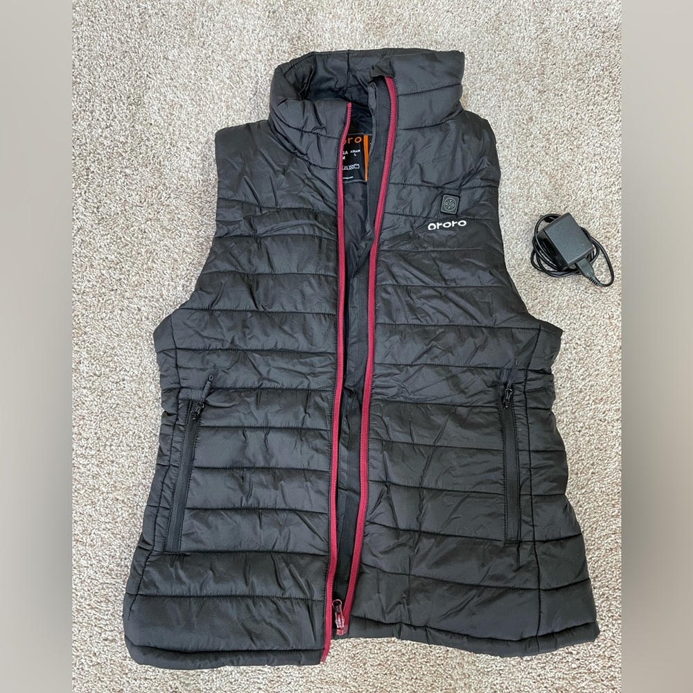 Women’s heated vest, black, medium